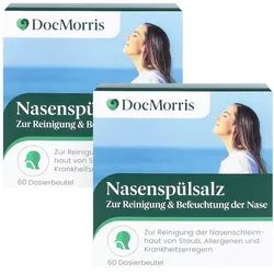 DocMorris Nasenspülsalz Duo - Zur Pflege der Nasenschleimhaut, 2X60X2,25 g