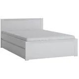 Lomadox - Bettgestell 120x200 cm Liegefläche, mit Bettschublade weiß NAVA-129
