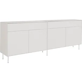 LeGer Home by Lena Gercke Sideboard »Essentials«, (2 St.), Breite: 224cm, MDF lackiert, Push-to-open-Funktion