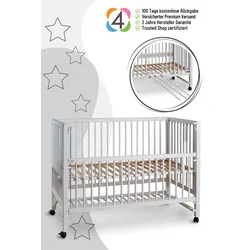 Tissi Beistelbett Hajo / Babybett, Tissi: Buche Weiß