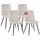 Albatros International Esszimmerstuhl Bora Samt beige 4er Set