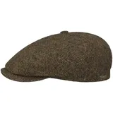 Stetson Brooklin Classic Herringbone Flatcap Schirmmütze 100% Wolle Herren Herbst Winter braun-beige 59 cm - 59