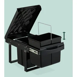 Relaxdays Einbaumülleimer 20 l Schwarz