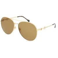 GUCCI GG1698S Damen-Sonnenbrille Vollrand Pilot Metall-Gestell, Gold