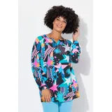Angel Of Style by Happy Size Angel of Style Tunika Tunikabluse A-Linie Sternenmuster schwarz 46