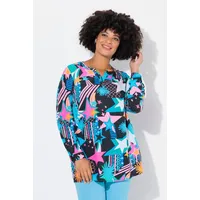 Angel Of Style by Happy Size Angel of Style Tunika Tunikabluse A-Linie Sternenmuster schwarz 46