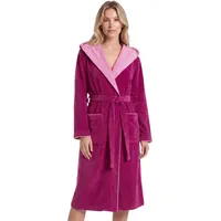 Morgenstern Bademantel Damen Frottee Baumwolle Kapuze Leonie Fuchsia L - L