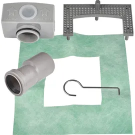VILSTEIN VILSTEIN© Duschrinne, Quadrat, Befliesbar, 15x15 cm, Siphon mit Geruchsstop und Haarsieb, Quadratisch, Edelstahl Ablaufrinne, Bodenablauf, Duschablauf, Komplettset mit Bodenbefestigung