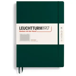 Leuchtturm 1917 LEUCHTTURM1917 Notizbuch Master Classic (A4+) Hardcover, 235 nummerierte Seiten, Forest Green, kariert
