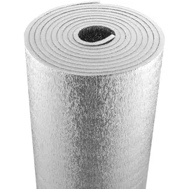 Vevor Doppelt reflektierende Isolierrolle, Strahlungsbarriere mit Schaumstoffkern, 15,1 mm, 48 Zoll x 25 Fuß, doppelseitiges wärmereflektierendes Schild aus Aluminiumfolie und EPE-Schaum, Wärmedämmrolle für Fenster und Wohnmobildächer