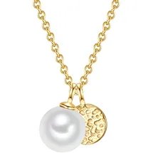 VALERO PEARLS Kette mit Anhänger VP937 Gelbgold/Silber