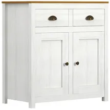 Möbilia Sideboard 86 x 90 x 45 cm Braun / Weiß