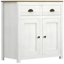 Möbilia Sideboard 86 x 90 x 45 cm Braun / Weiß
