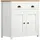 Möbilia Sideboard 86 x 90 x 45 cm Braun / Weiß