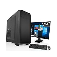 SYSTEMTREFF Office Komplett PC Set AMD Ryzen 5 5600G 6x4.4GHz | AMD RX Vega 7 4K HDMI DX12 | 1TB M.2 NVMe | 16GB DDR4 RAM | WLAN Silent Desktop Paket Computer Rechner für Büro Business Multimedia