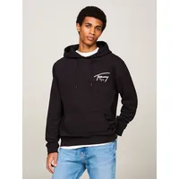 Tommy Jeans Kapuzensweatshirt TJM REG ENTRY GRAPHIC HOODIE EXT mit Logoschriftzug schwarz XXXL