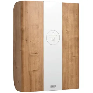 KEMMLIT Wickeltisch Pamplona Eiche/Timkid Kawaform midi- klappbar als Wandwickeltisch, Formholz, Eiche, inkl. Wickelauflage (Eiche Weiß)