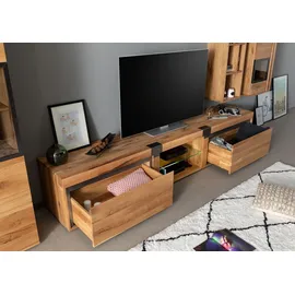 Massivmoebel24 New Amsterdam TV-Lowboard 260 cm Beige Massivholz