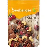 Seeberger Schoko-Mix, Einzigartige Schokoladen-Mischung mit Pekannüssen, Cashews, Cranberries und Kirschen - knackig & lecker (1 x 150 g)