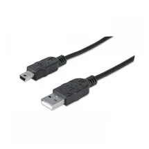 Manhattan USB-A auf Mini-B 1,8 m Schwarz