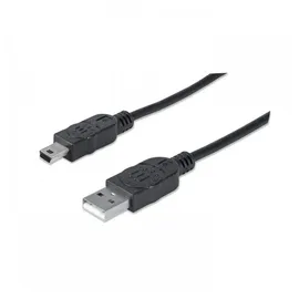 Manhattan USB-A auf Mini-B 1,8 m Schwarz