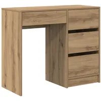 VidaXL Brauner Schreibtisch Artisan Eiche Holzwerkstoff Kompakt Stauraum