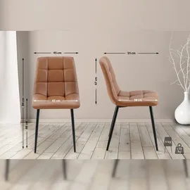 CLP Esszimmerstuhl Antibes Kunstleder dunkelbraun