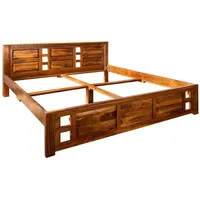 MASSIVMOEBEL24.DE Bett Akazie honig lackiert OXFORD #0253 - Akazie