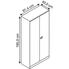 BISLEY Universal Aktenschrank 91,4 x 40,0 x 195,0 cm lichtgrau