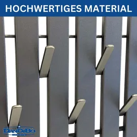 DanDiBo Ambiente Garderobenhaken DanDiBo 58 x 38 x 6 cm Schwarz