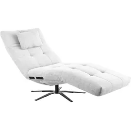 KAWOLA Relaxliege LETICIA Polyester 0 x 0 x 0 cm Weiß mit Nackenkissen