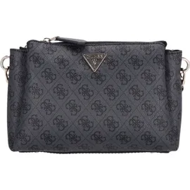 GUESS Handtasche NOELLE Tri Compartment Coal Logo - Schwarz