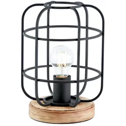 BRILLIANT Lampe, Gwen Tischleuchte antik holz/schwarz korund, Metall/Holz, 1x A60, E27, 40W,Normallampen (nicht enthalten)
