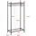 [en.casa] Garderobenständer Irura 130 x 60 x 30 cm Schwarz