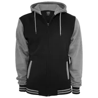 URBAN CLASSICS 2-tone Zip Hoody, in Grau, Größe L