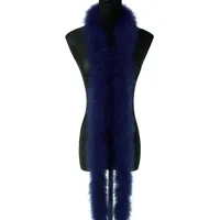 2m 8cm Federboa Truthahnfedern Boa,Flauschige Plüsch-Feder Boa Federstola Federschal Federgirlande für Weihnachtsbaum Hochzeit Basteln Burlesque Karneval Party 20er Jahre Kostüm Deko,ca. 20g Navy blau