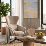 Mr. Deko Ohrensessel Marconia gepolstert 74 x 109 x 80 cm Beige drehbar