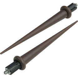 Gardinenstangen-Endstück Endstück, Endknopf Spitze „Esperanca“ für 16 mm Stangen, Liedeco, Gardinenstangen, (2-St), Endstück, Endknopf braun