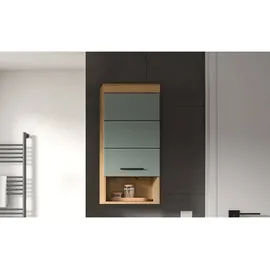 xonox.home - Hängeschrank Scout 37x79x24 cm in Artisan Eiche und Salbei - Wandhängender Badschrank - stabile Konstruktion erstklassige Qualität