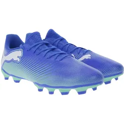 PUMA FUTURE 7 PLAY FG/AG Fußball-Schuhe Trainings-Schuhe Sport-Schuhe Schnür-Schuhe Fitness-Zubehör 107939 01 Blau/Grün - 45