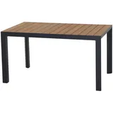 Siena Garden Silva Gartentisch 140 x 90 x 74 cm Anthrazit/Teak