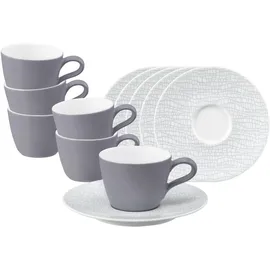 SELTMANN WEIDEN Espressotasse mit Untertasse 0,09 l Grau 6 St.