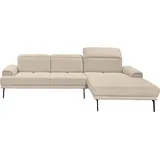 Musterring Ecksofa »MR 4580« mit Kopf- und Sitztiefenverstellung, Metallfuß chrom, 288 x 193/220cm, beige