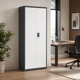 VCM Malivo Aktenschrank 80 x 180 x 40 cm schwarz