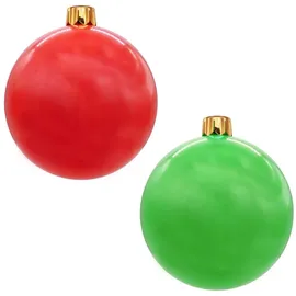 Spetebo Riesen Weihnachtskugel aufblasbar 45 cm - Innen und Außen - Farbe: rot - Rot