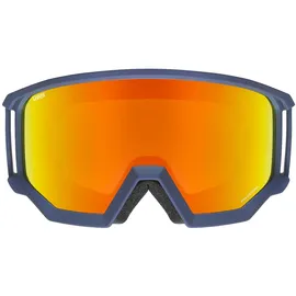 Uvex athletic CV Skibrille für Damen und Herren - Filterkategorie 2 - beschlagfrei - navy matt mirror orange one size