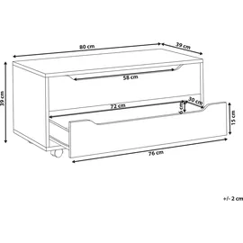 Beliani Osasco Badezimmerschrank 80 x 39 x 39 cm Weiß