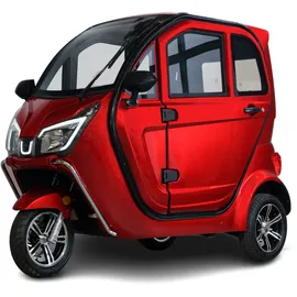 Stormborn Y8 Kabinenroller - 2 kW, Blei-Gel-Akku, 25 o. 45 km/h, rotmetallic