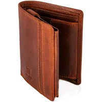Matador Geldbörse Herren – Geldbeutel Herren Leder mit RFID Schutz | Geldbeutel Herren | Portmonee Herren | Herren Portemonnaie | RFID Geldbeutel Herren | Brieftasche Herren Vintage Braun