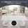 Homestyle4u Teppich Kurzflor 120x180 cm Grau Schlafzimmer Wohnzimmer 3019